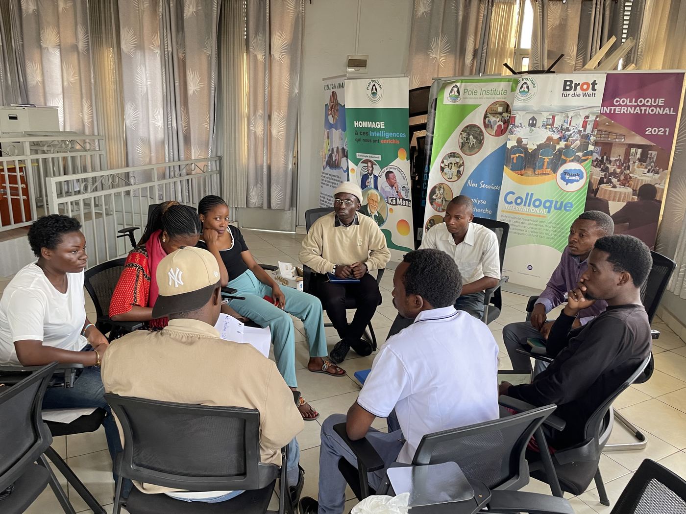 Young people in a group discussion